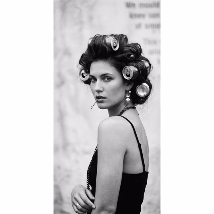 Behang - Edgy - Vrouw - Zwart - Wit — 2