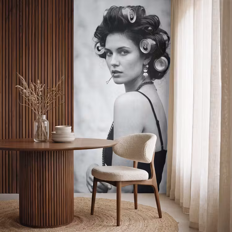 Behang - Edgy - Vrouw - Zwart - Wit — 4