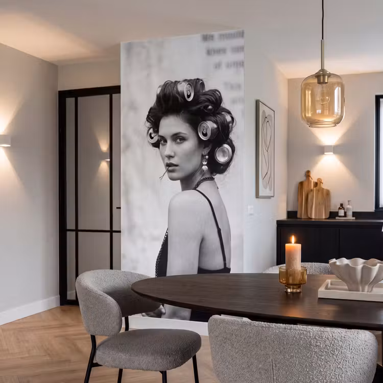 Behang - Edgy - Vrouw - Zwart - Wit — 5