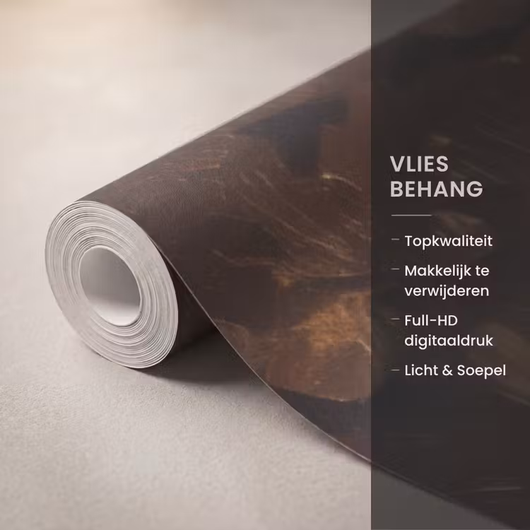 Behang - Gezicht - Vrouwe - Bladeren - Penseelstreken — 3