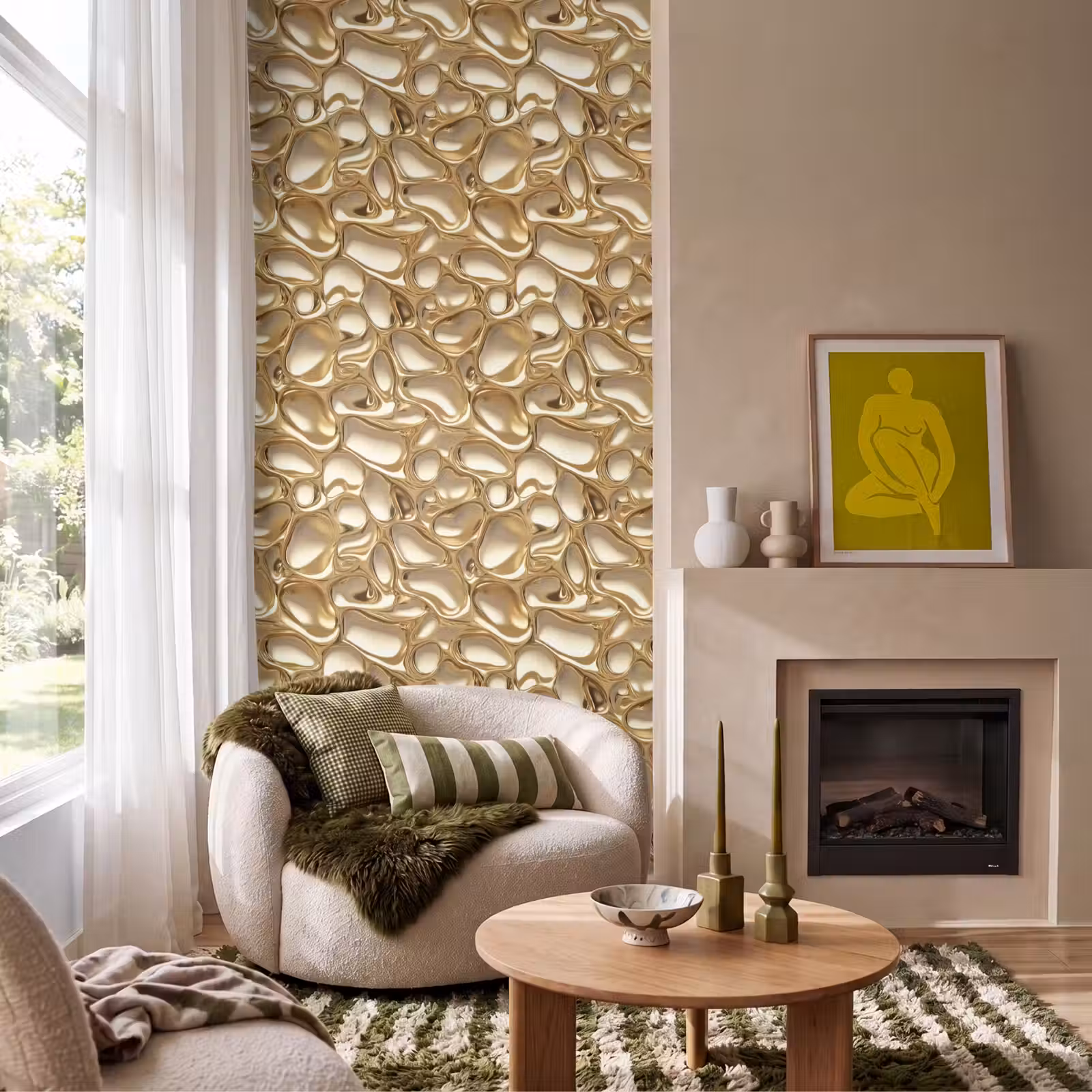 Behang - Abstract - Modern - Goud — 1
