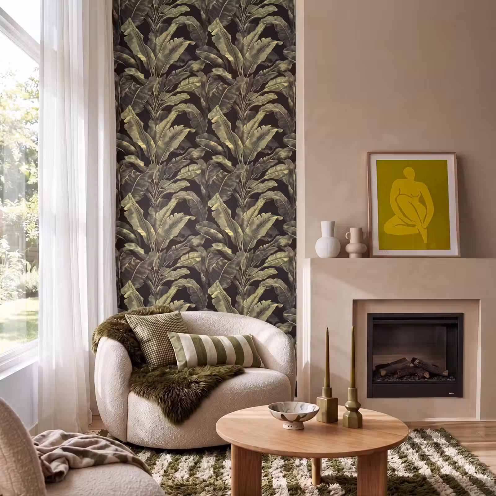 Behang - Botanisch - Bladeren - Groen — 1