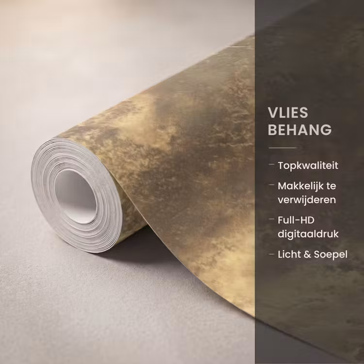 Behang - Antiek - Metaallook - Goud — 3