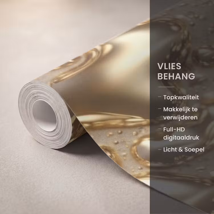 Behang - Druppels - Organisch - Goud — 3
