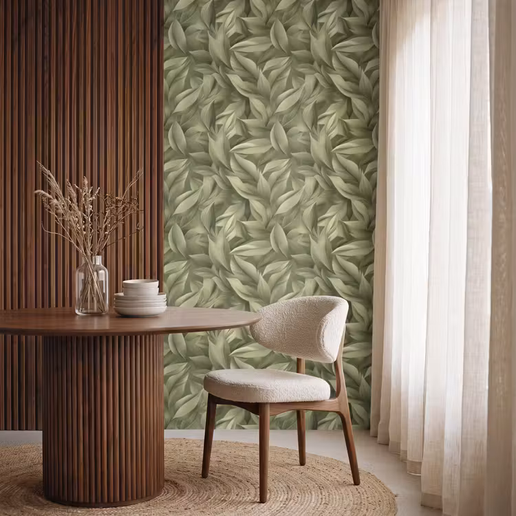 Behang - Bladeren - Modern - Groen — 4