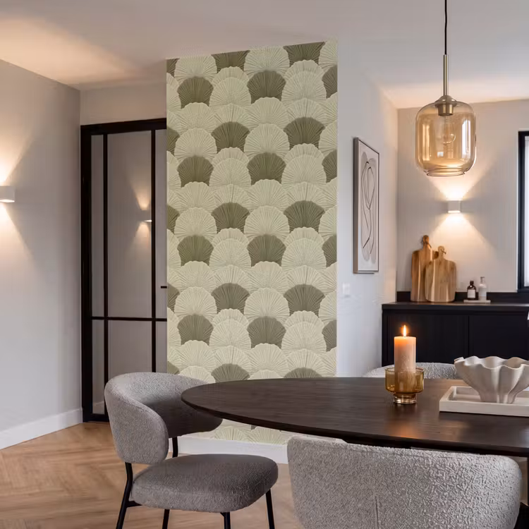 Behang - Bladeren - Structuur - Groen — 5