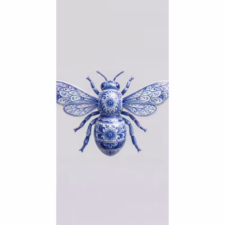 Behang - Bij - Modern - Delfts - Blauw — 2