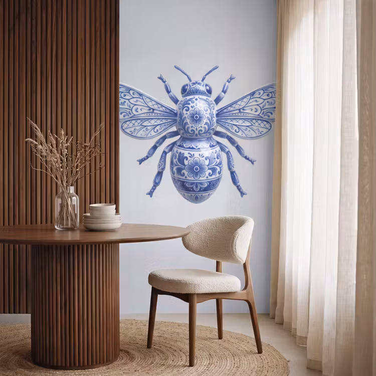Behang - Bij - Modern - Delfts - Blauw — 4