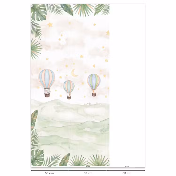 Behang - Aquarel - Luchtballonnen - Pastel — 6