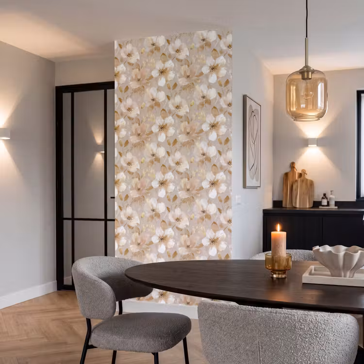Behang - Bloemen - artistiek - Goud — 5