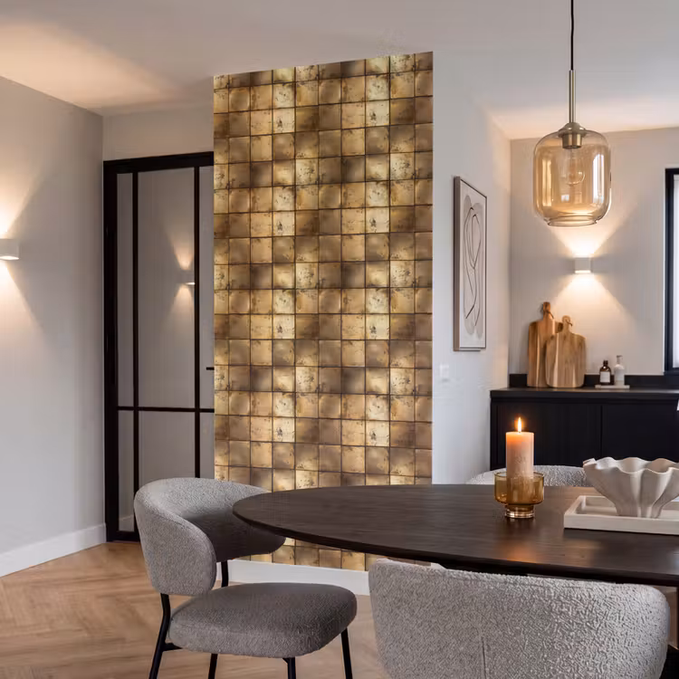 Behang - Geometrisch - Tegels - Goud — 5