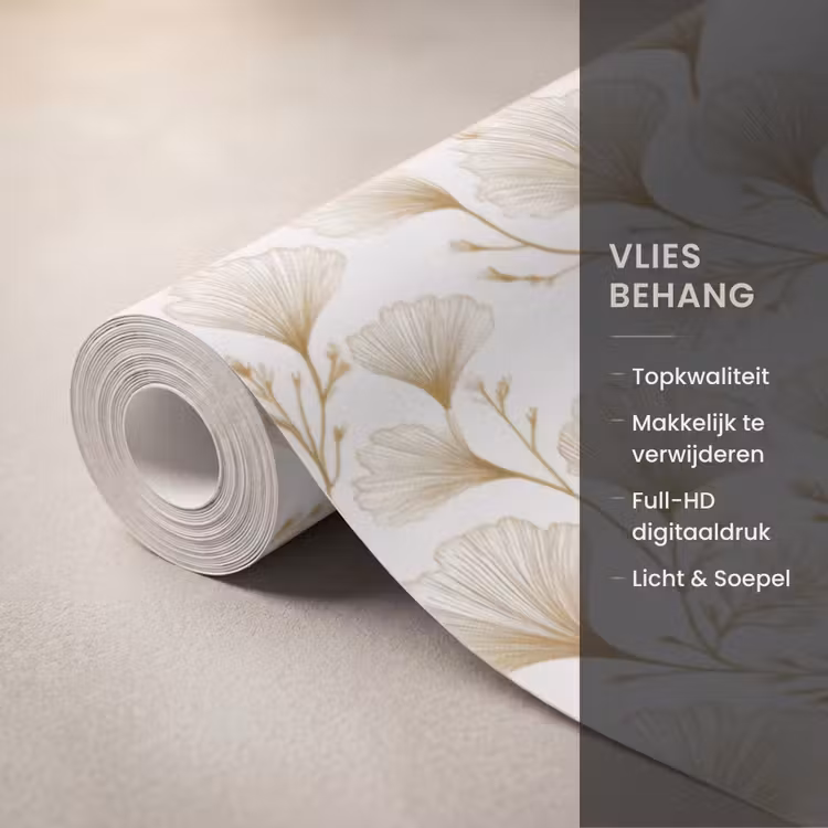 Behang - Ginkgo - Takken - Goud — 3