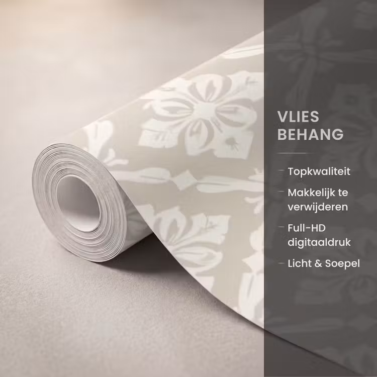 Behang - Floraal - Ornament - Beige — 3