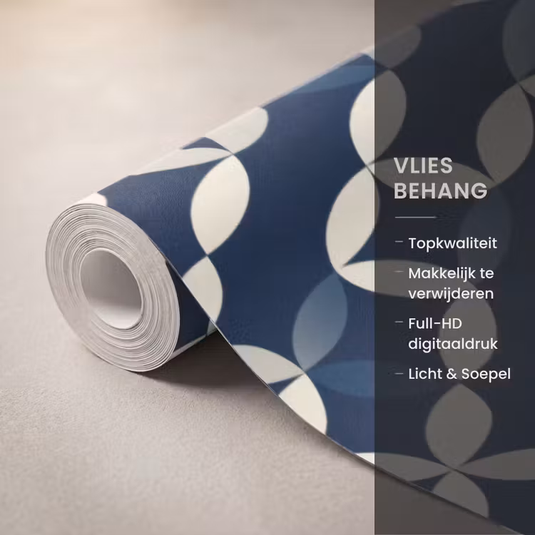 Behang - Abstract - Patroon - Blauw — 3