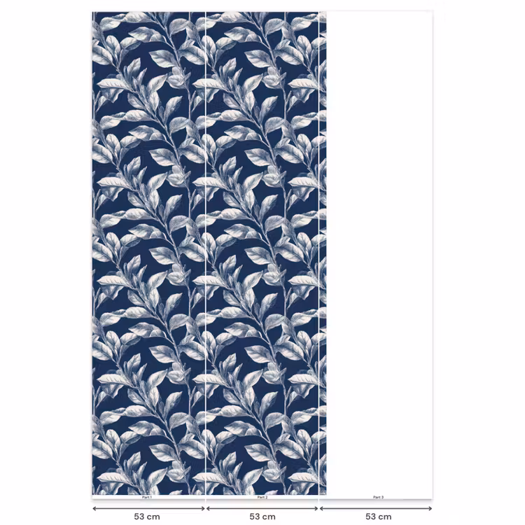 Behang - Botanisch - Patroon - Blauw — 6