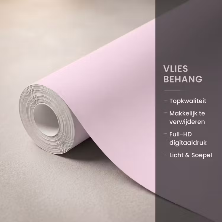 Behang - Bloem - Roze - Hartjes — 3