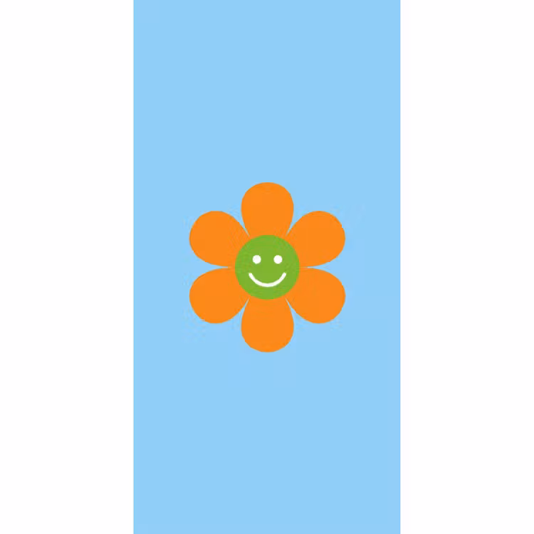 Behang - Bloem - Smiley - Kleurrijk — 2