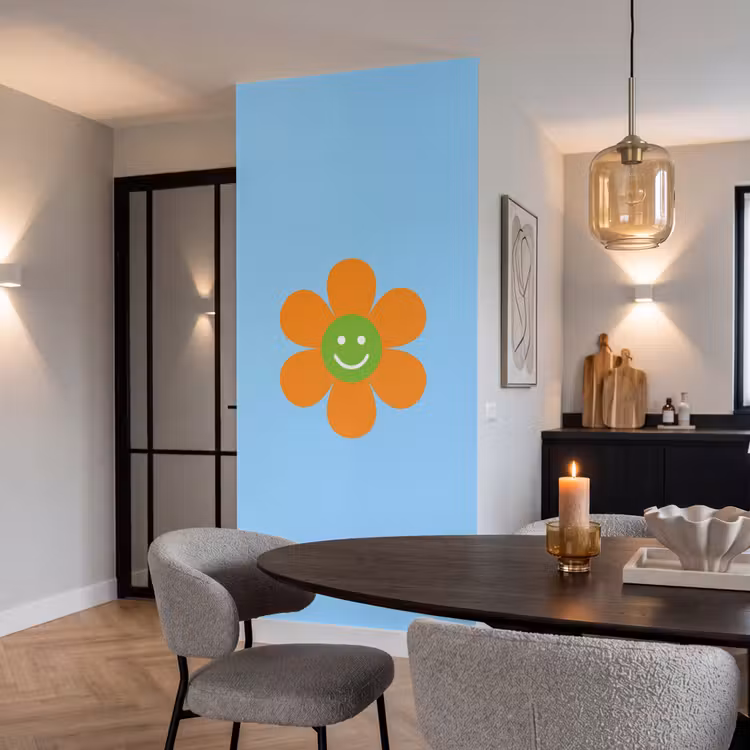 Behang - Bloem - Smiley - Kleurrijk — 5