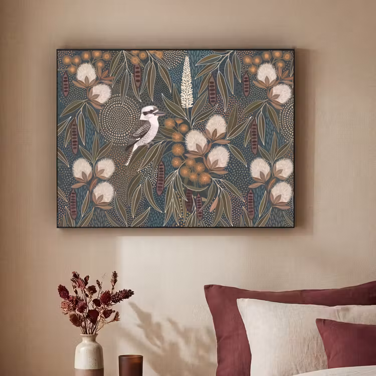 Art Frame - Vogel - Bladeren - Natuur - Illustratie - Groen — 2