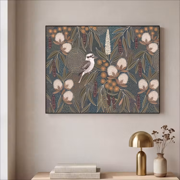 Art Frame - Vogel - Bladeren - Natuur - Illustratie - Groen — 3