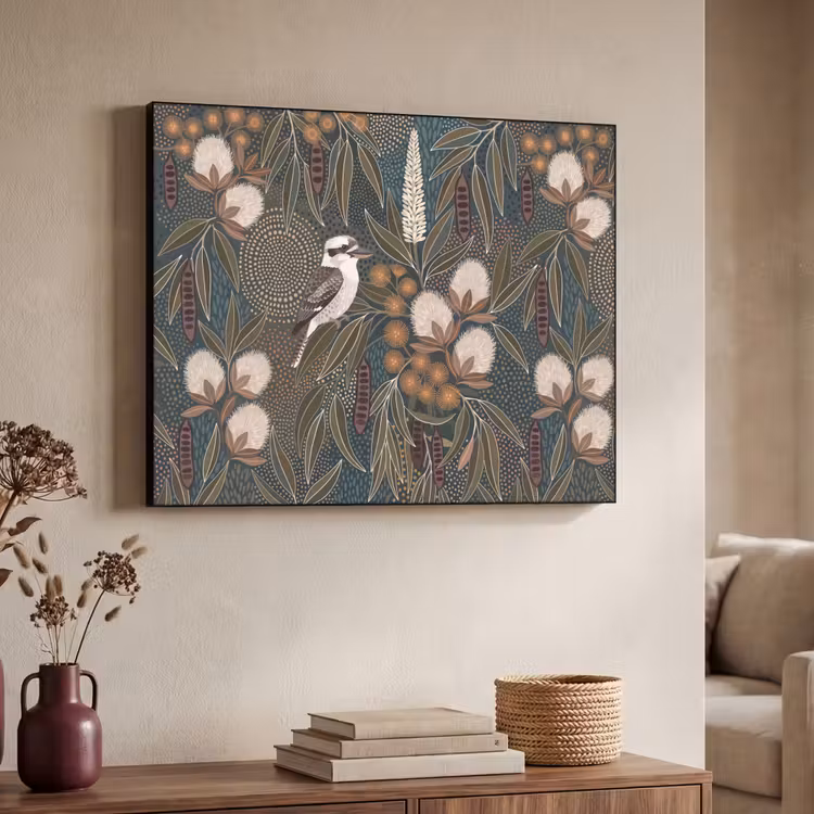 Art Frame - Vogel - Bladeren - Natuur - Illustratie - Groen — 4
