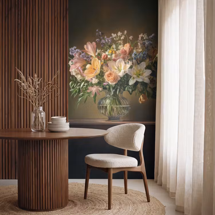 Behang - Glazen - Bloemen - Boeket - Kleuren — 4