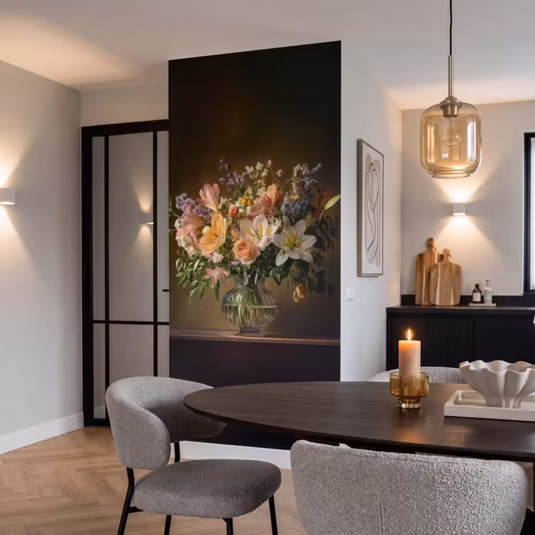 Behang - Glazen - Bloemen - Boeket - Kleuren — 5
