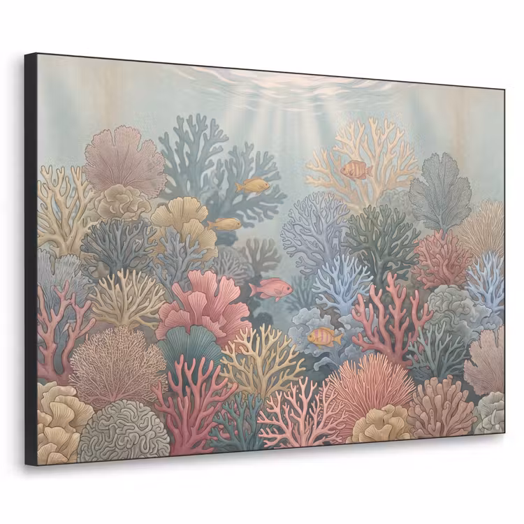 Art Frame - Zee - Koraal - Vis - Natuur - Kleurrijk — 1