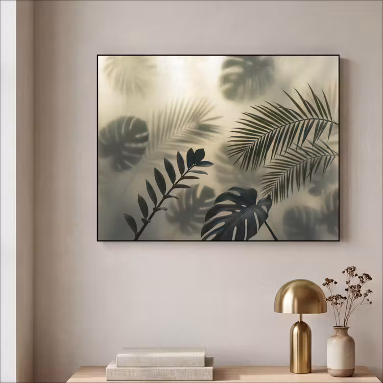 Art Frame - Planten - Bladeren - Schaduwen - Groen - Modern — 3