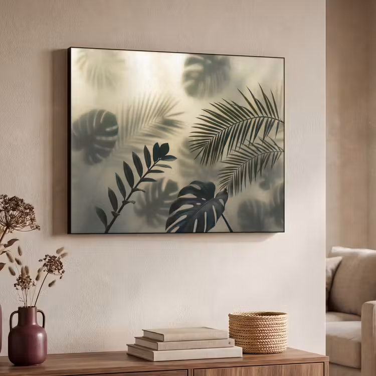 Art Frame - Planten - Bladeren - Schaduwen - Groen - Modern — 4