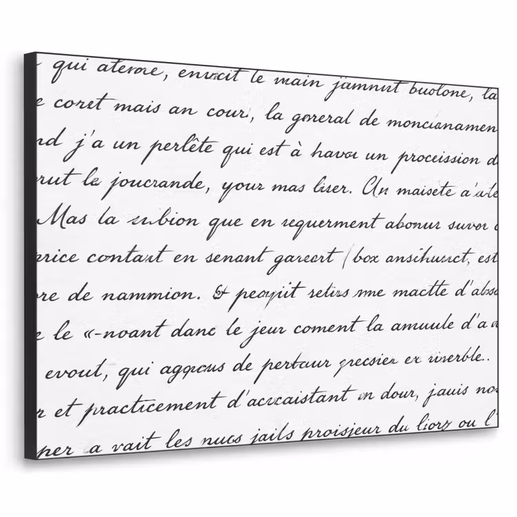 Art Frame - Tekst - Handschrift - Klassiek - ZwartWit — 1