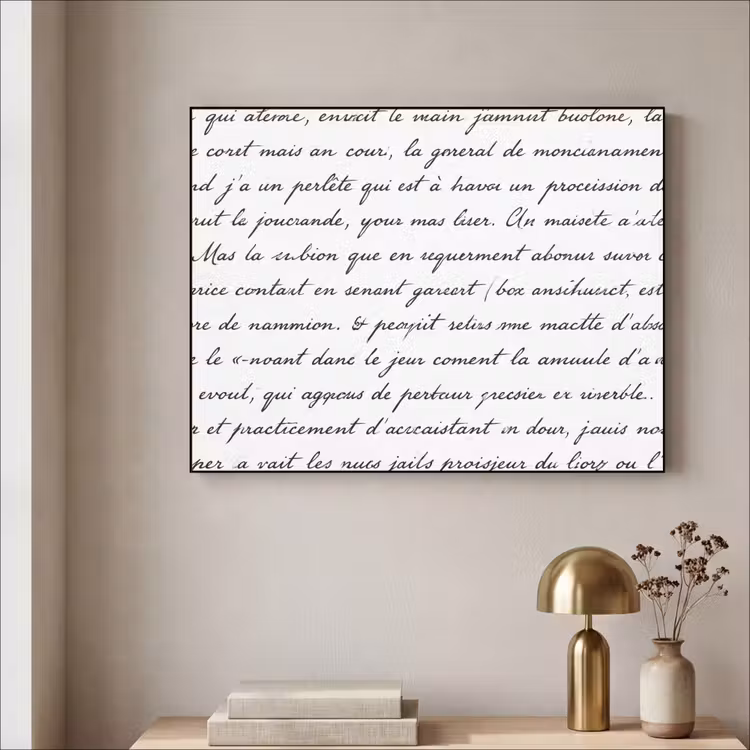 Art Frame - Tekst - Handschrift - Klassiek - ZwartWit — 3