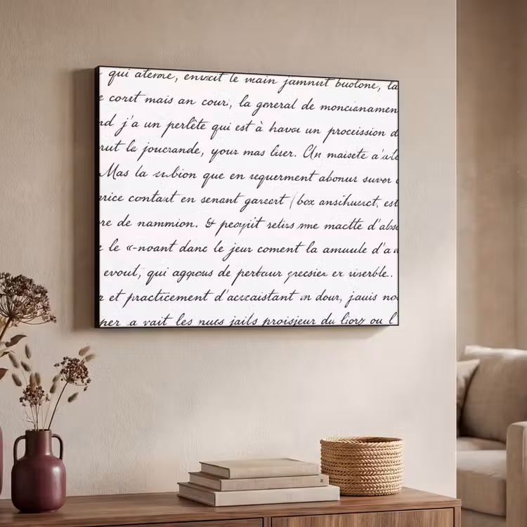Art Frame - Tekst - Handschrift - Klassiek - ZwartWit — 4