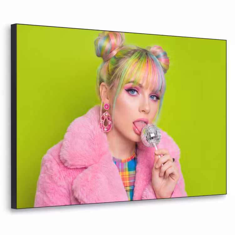 Art Frame - Vrouw - Kleurrijk haar - Pop art - Modern - Levendig — 1