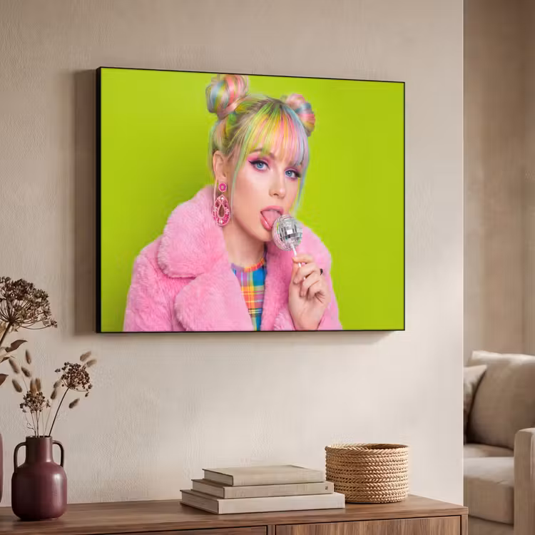 Art Frame - Vrouw - Kleurrijk haar - Pop art - Modern - Levendig — 4