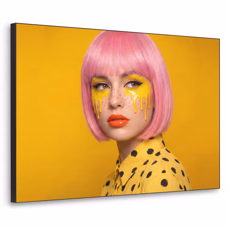 Art Frame - Vrouw - Portret - Abstract - Kleurrijk - Geel — 1