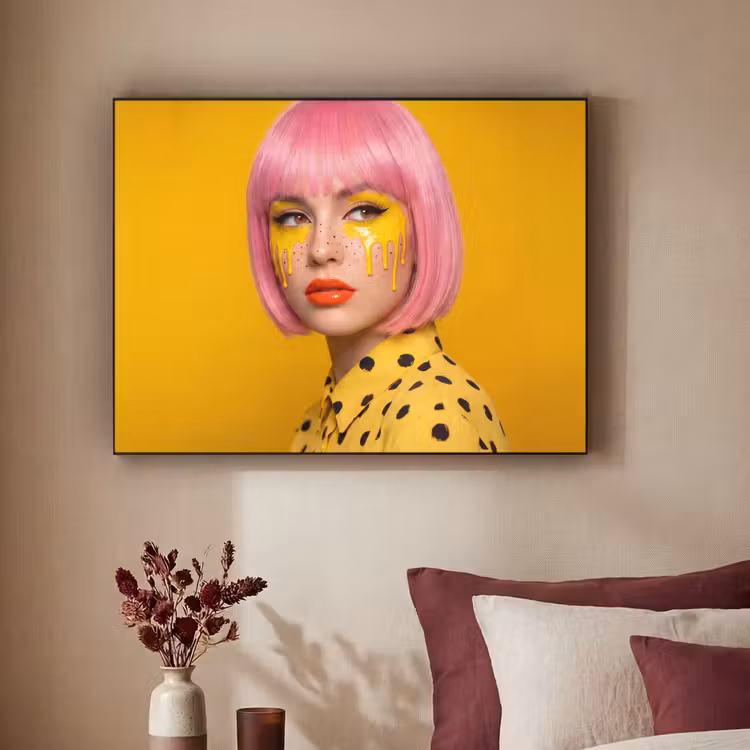 Art Frame - Vrouw - Portret - Abstract - Kleurrijk - Geel — 2