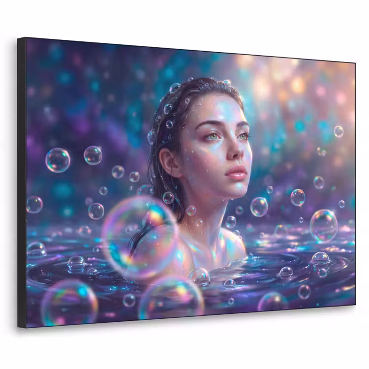 Art Frame - Vrouw - Water - Portret - Kleurrijk - Modern — 1