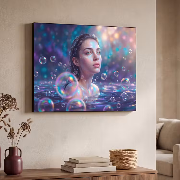 Art Frame - Vrouw - Water - Portret - Kleurrijk - Modern — 4