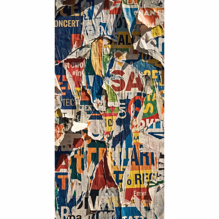 Behang - Abstract - Gelaagd papier - Urban - Modern - Kleurrijk — 2