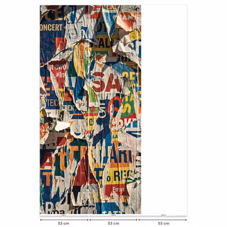 Behang - Abstract - Gelaagd papier - Urban - Modern - Kleurrijk — 6