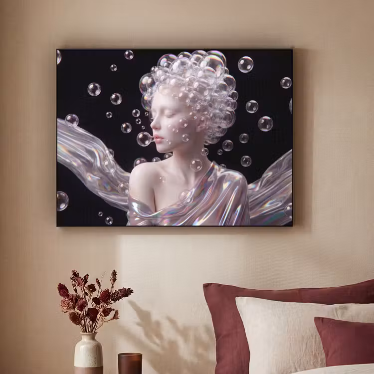 Art Frame - Vrouw - Bellen - Abstract - Kleurrijk — 2