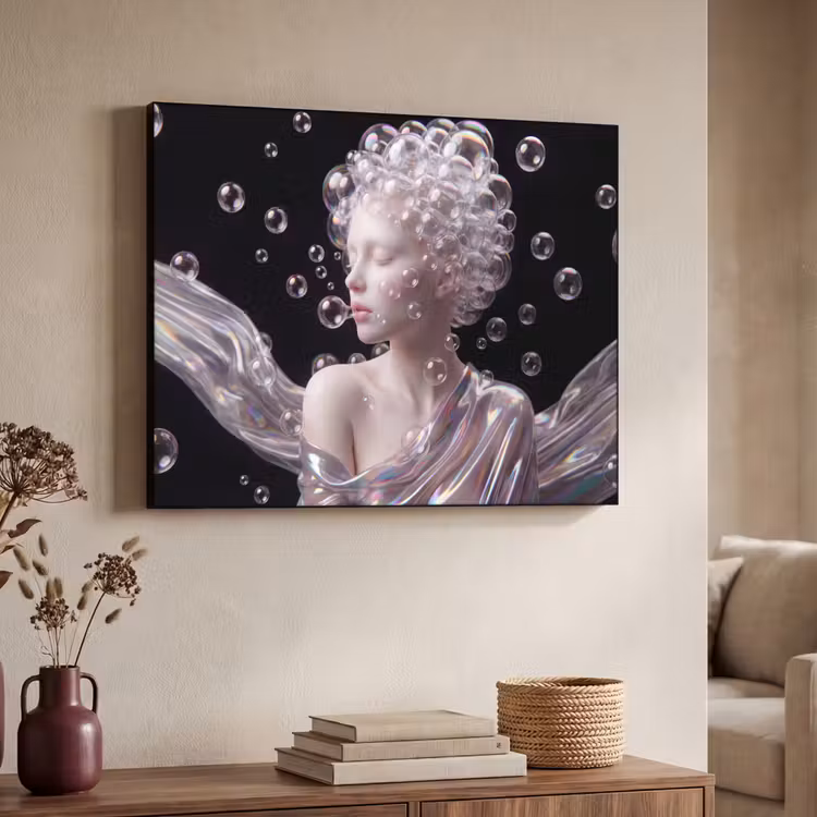 Art Frame - Vrouw - Bellen - Abstract - Kleurrijk — 4