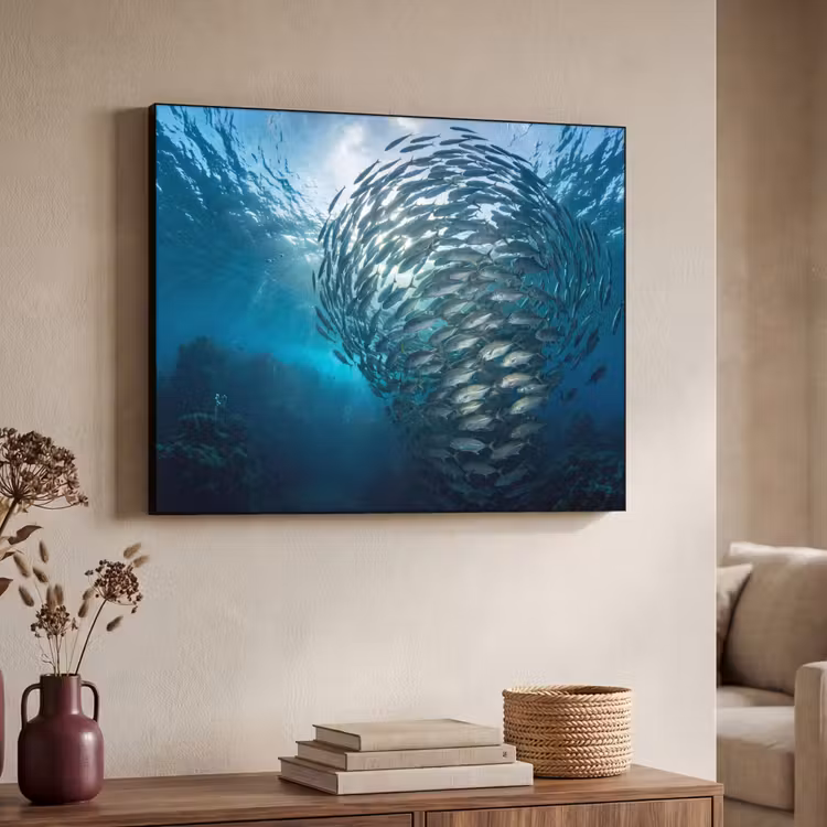 Art Frame - Vis - School - Oceaan - Natuur - Blauw — 4