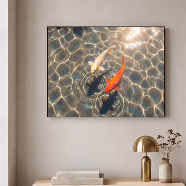 Art Frame - Vis - Water - Dieren - Oranje - Goud — 3