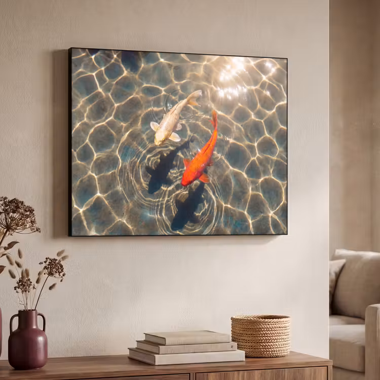 Art Frame - Vis - Water - Dieren - Oranje - Goud — 4