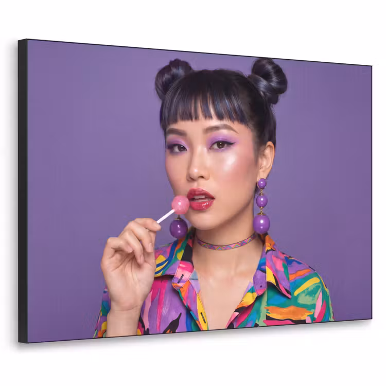 Art Frame - Vrouw - Portret - Make-up - Paars - Levendig — 1