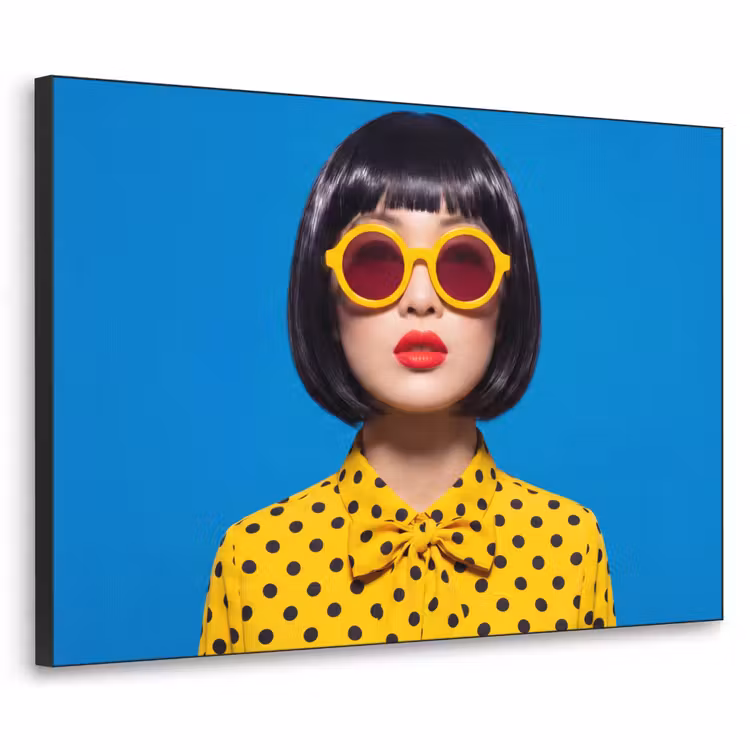 Art Frame - Vrouw - Zonnebril - Pop Art - Portret - Geel — 1