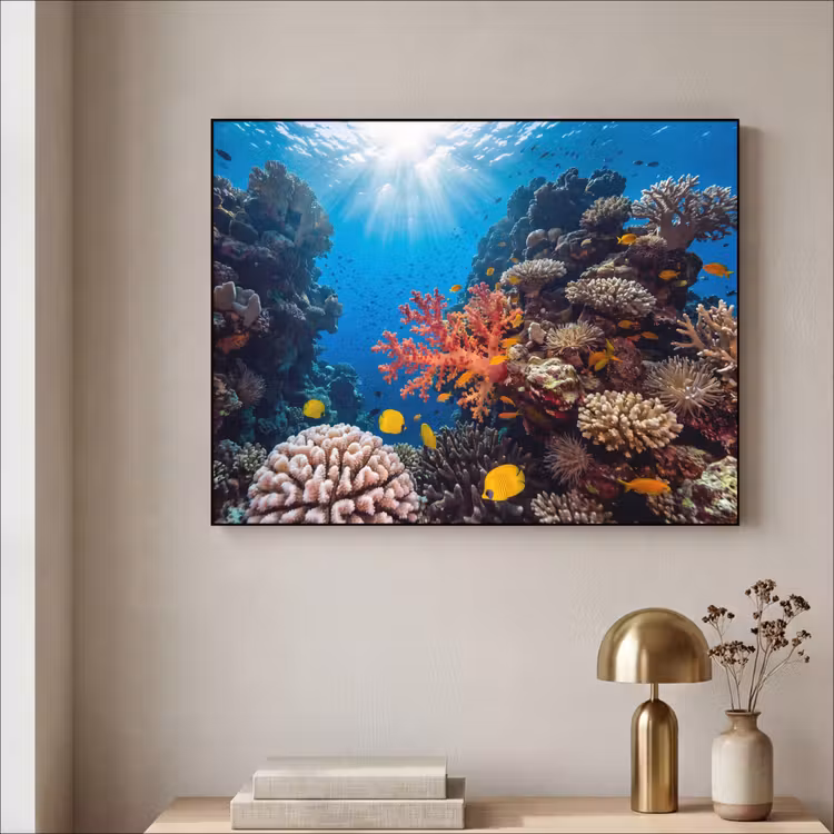 Art Frame - Zee - Koraalrif - Natuur - Levendig - Blauw — 3