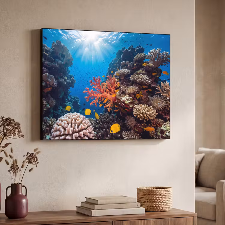 Art Frame - Zee - Koraalrif - Natuur - Levendig - Blauw — 4